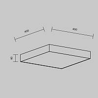 Maytoni Technical Zon Потолочный светильник цвет: черный C032CL-45W3K-SQ-B