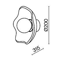 Maytoni Modern Miracle Настенный светильник (бра) цвет: латунь MOD207WL-01BS