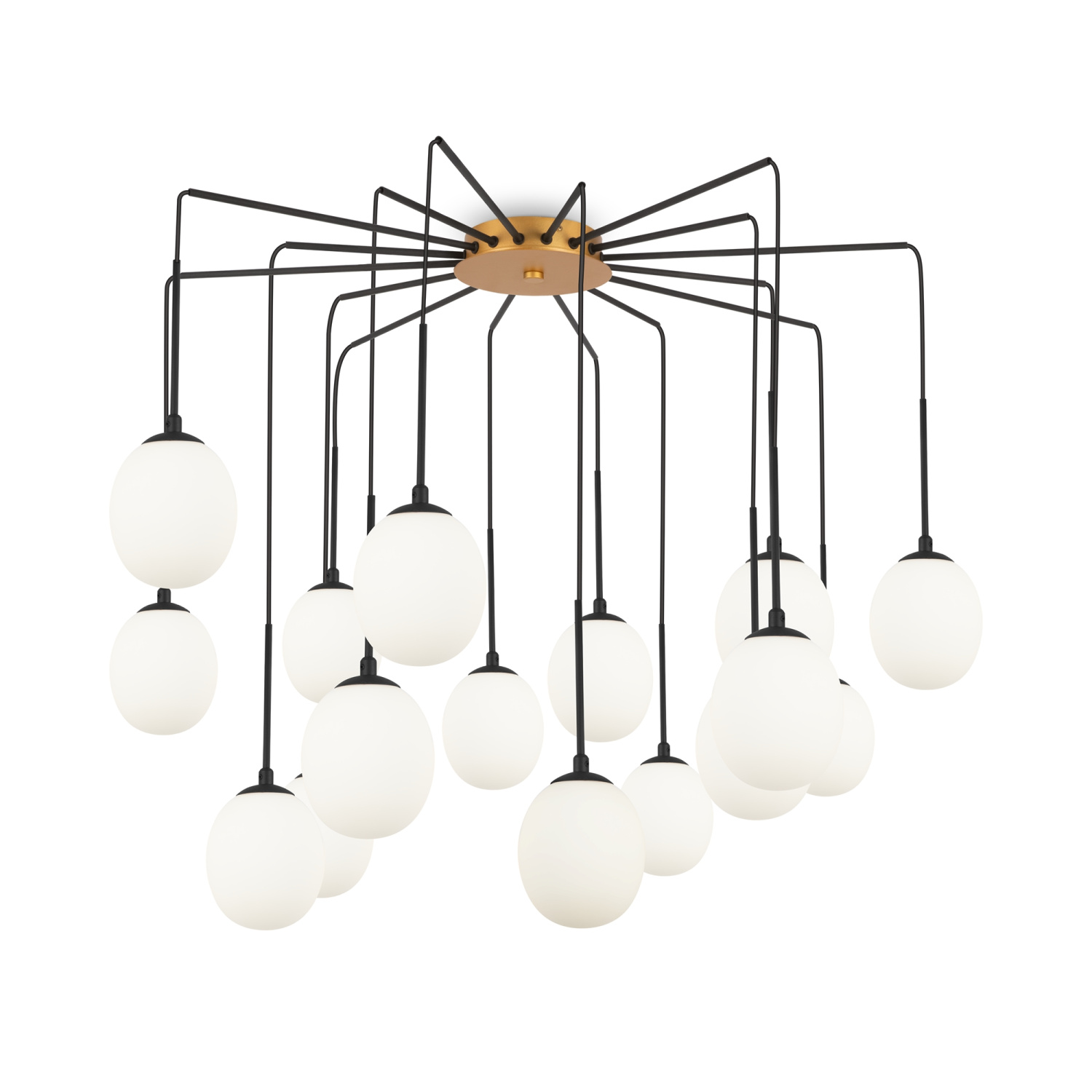 Maytoni Modern Branch Подвесной светильник цвет: черный и золото MOD176PL-16G