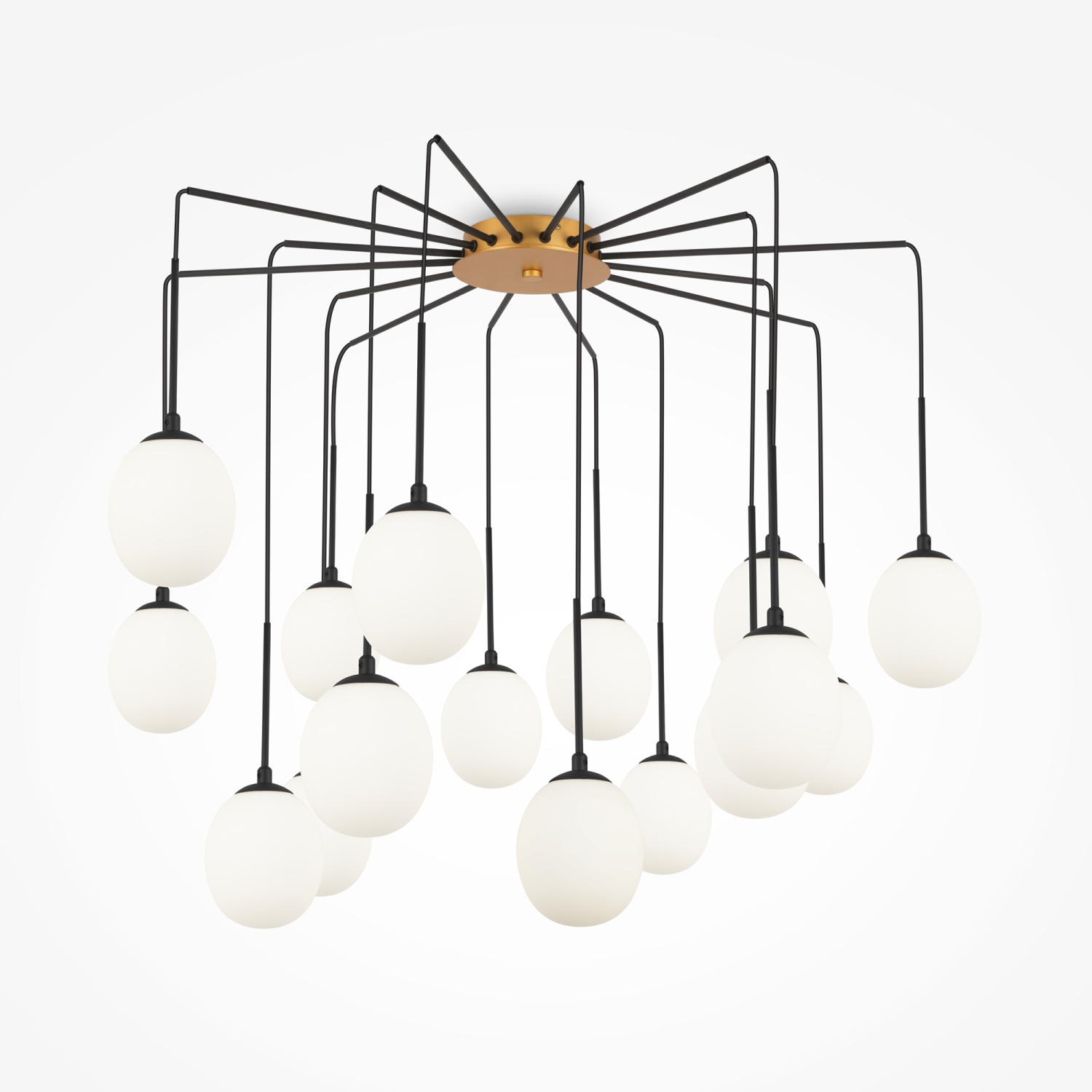 Maytoni Modern Branch Подвесной светильник цвет: черный и золото MOD176PL-16G