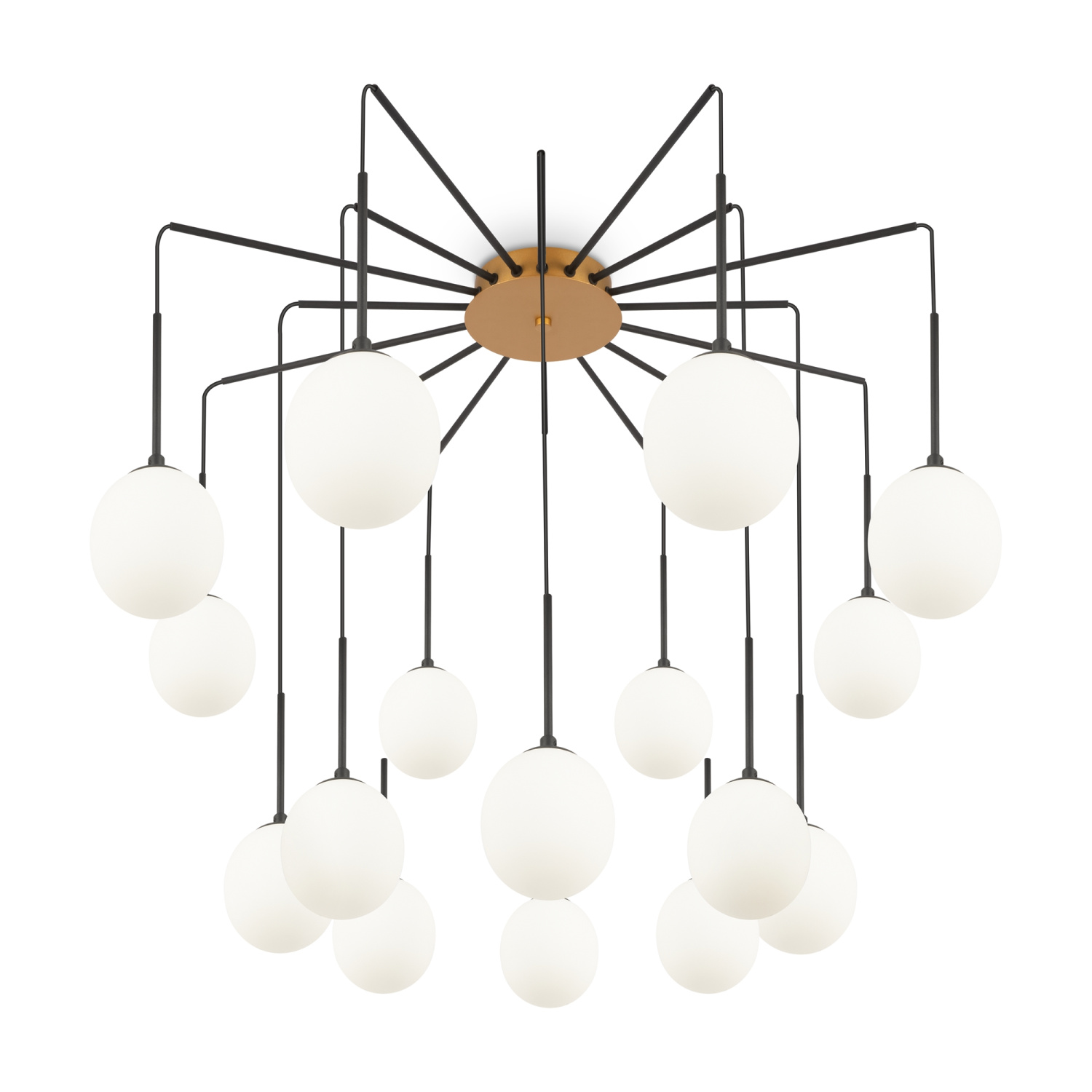 Maytoni Modern Branch Подвесной светильник цвет: черный и золото MOD176PL-16G