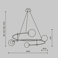 Maytoni Modern Balance Подвесной светильник цвет: золото MOD317PL-04G