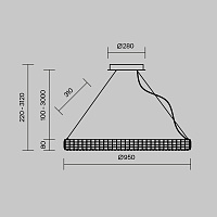 Maytoni Modern Castello Подвесной светильник цвет: хром MOD335PL-L35CH3K