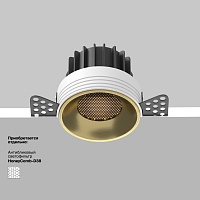 Maytoni Technical Round Встраиваемый светильник цвет: латунь DL058-12W3K-TRS-BS