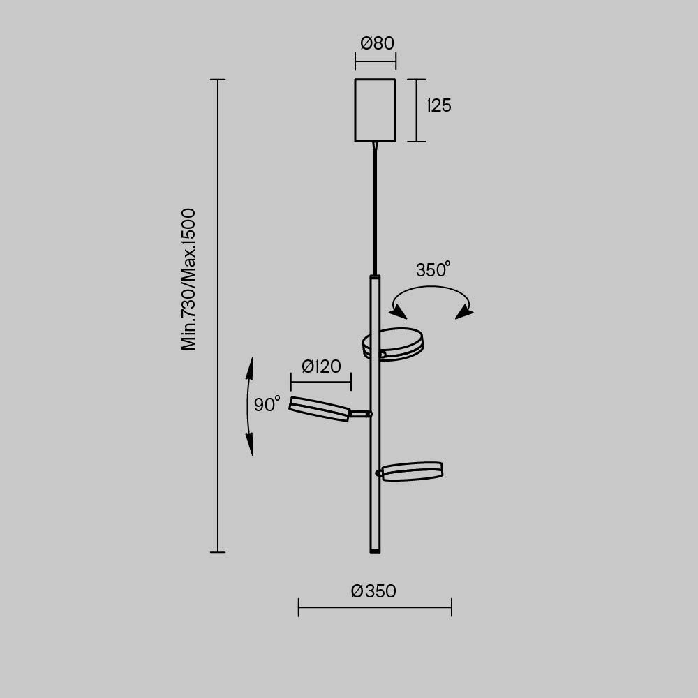 Maytoni Modern Fad Подвесной светильник цвет: черный MOD070PL-L18B3K