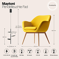 Maytoni Modern Fad Подвесной светильник цвет: черный MOD070PL-L18B3K