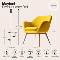 Maytoni Modern Fad Подвесной светильник цвет: черный MOD070PL-L18B3K