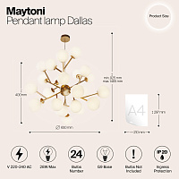 Maytoni Modern Dallas Подвесной светильник цвет: золото MOD545PL-24BS
