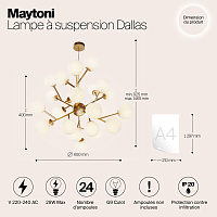Maytoni Modern Dallas Подвесной светильник цвет: золото MOD545PL-24BS