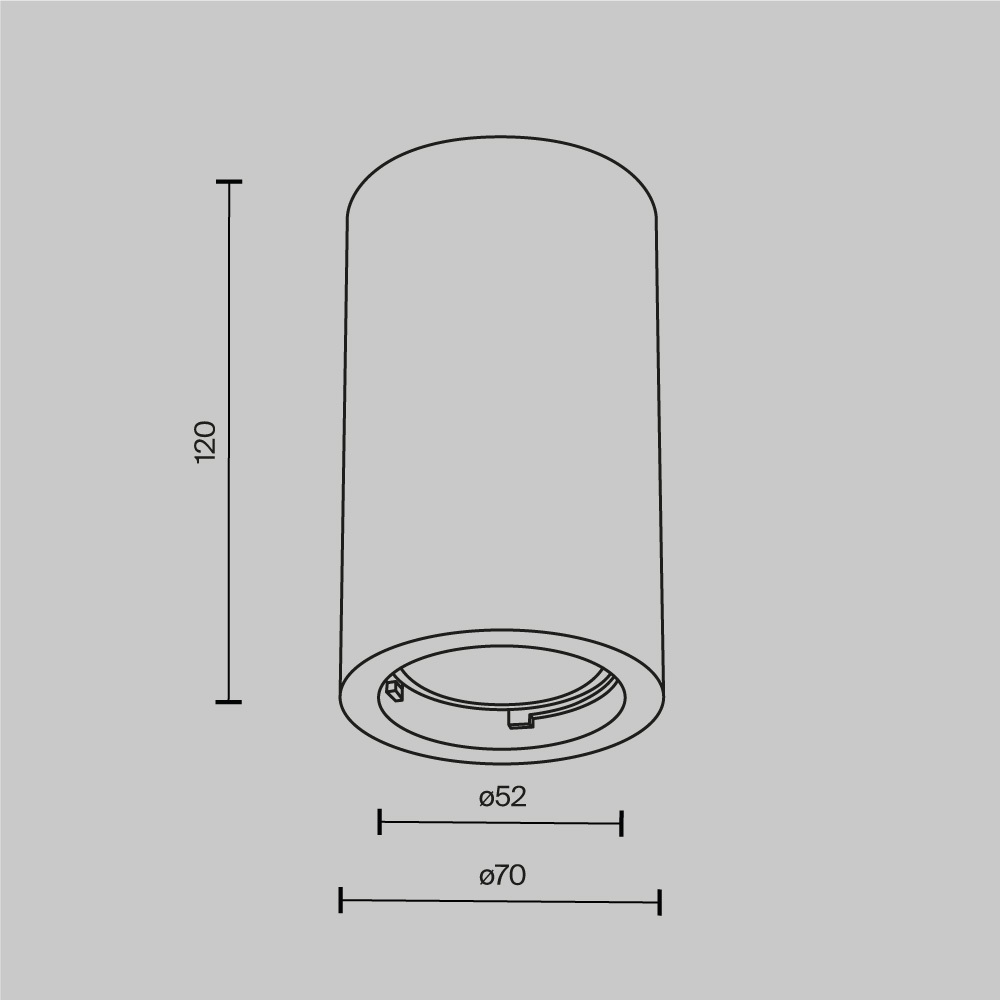 Maytoni Technical Conik gyps Потолочный светильник цвет: белый C003CW-01W-1