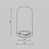 Maytoni Technical Conik gyps Потолочный светильник цвет: белый C003CW-01W-1