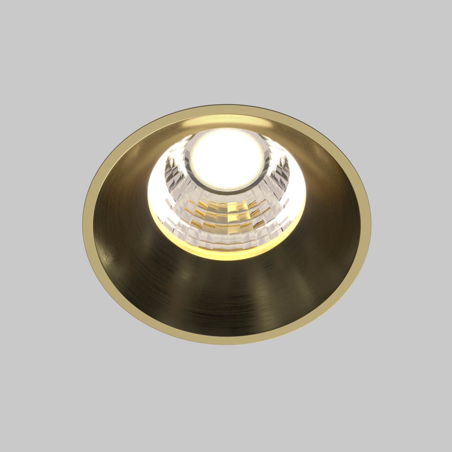 Maytoni Technical Round Встраиваемый светильник цвет: латунь DL058-7W4K-TRS-BS