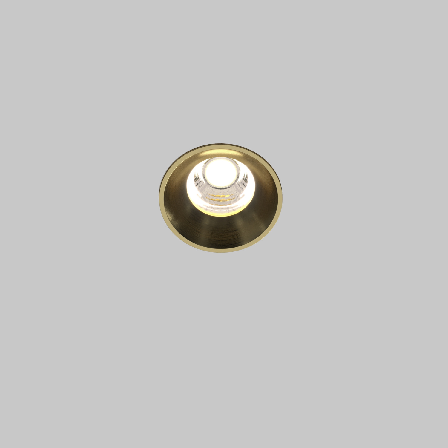 Maytoni Technical Round Встраиваемый светильник цвет: латунь DL058-7W4K-TRS-BS