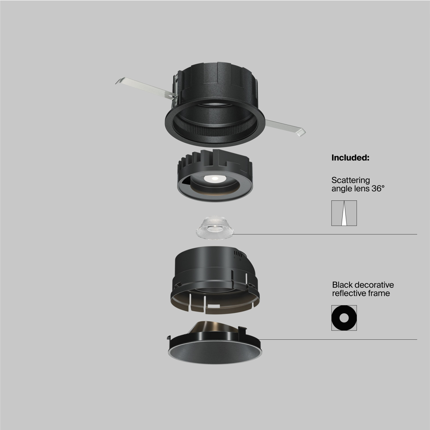 Maytoni Technical Wise Встраиваемый светильник цвет: черный DL057-10W4K-B