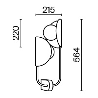 Maytoni Modern Tropic Настенный светильник (бра) цвет: латунь MOD164WL-02BS1