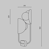Maytoni Modern Tropic Настенный светильник (бра) цвет: латунь MOD164WL-02BS1