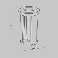 Maytoni Outdoor Flash Встраиваемый светильник цвет: серебро O044DL-L1S3K2