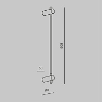 Maytoni Modern Rotta Настенный светильник (бра) цвет: золото MOD413WL-L8G3K