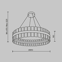 Maytoni Modern Mirage Подвесной светильник цвет: латунь MOD173PL-L60BS3K