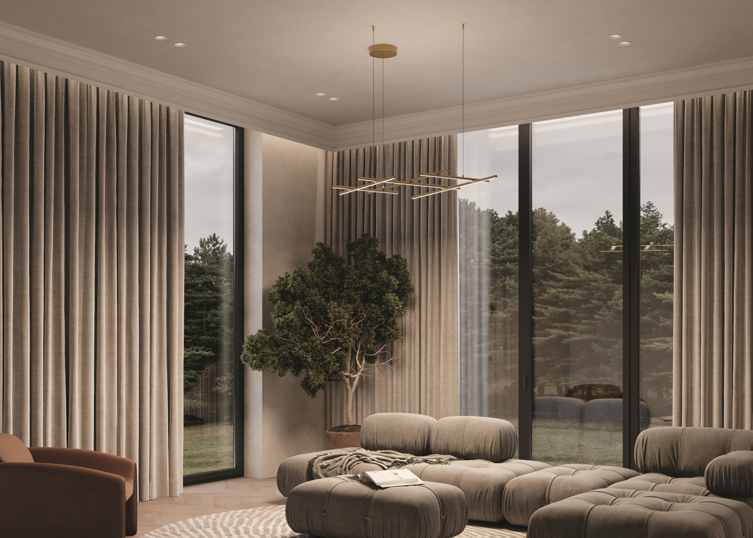 Maytoni Modern Radiance Подвесной светильник цвет: золото MOD278PL-L86G3K