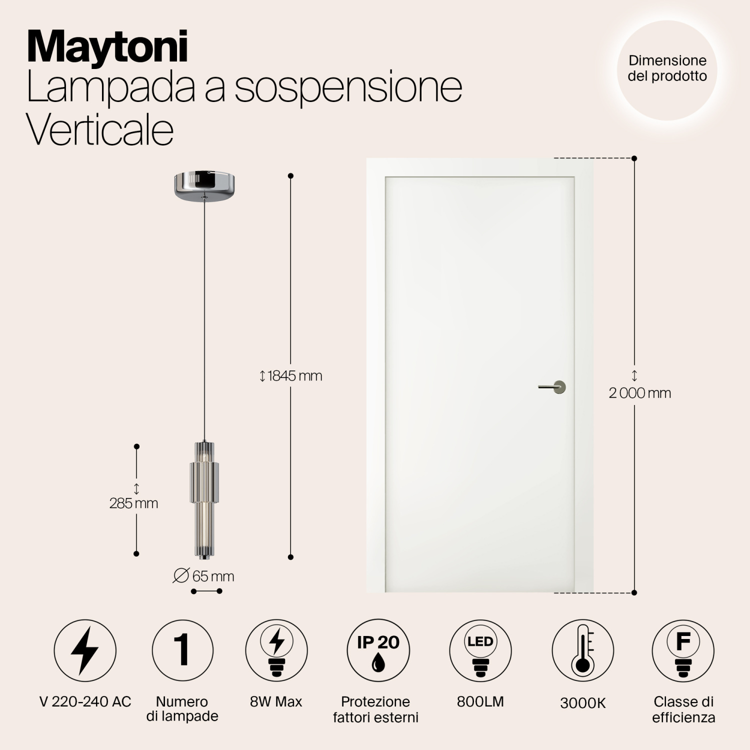 Maytoni Modern Verticale Подвесной светильник цвет: хром MOD308PL-L9CH3K