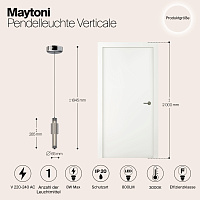 Maytoni Modern Verticale Подвесной светильник цвет: хром MOD308PL-L9CH3K