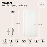Maytoni Modern Verticale Подвесной светильник цвет: хром MOD308PL-L9CH3K