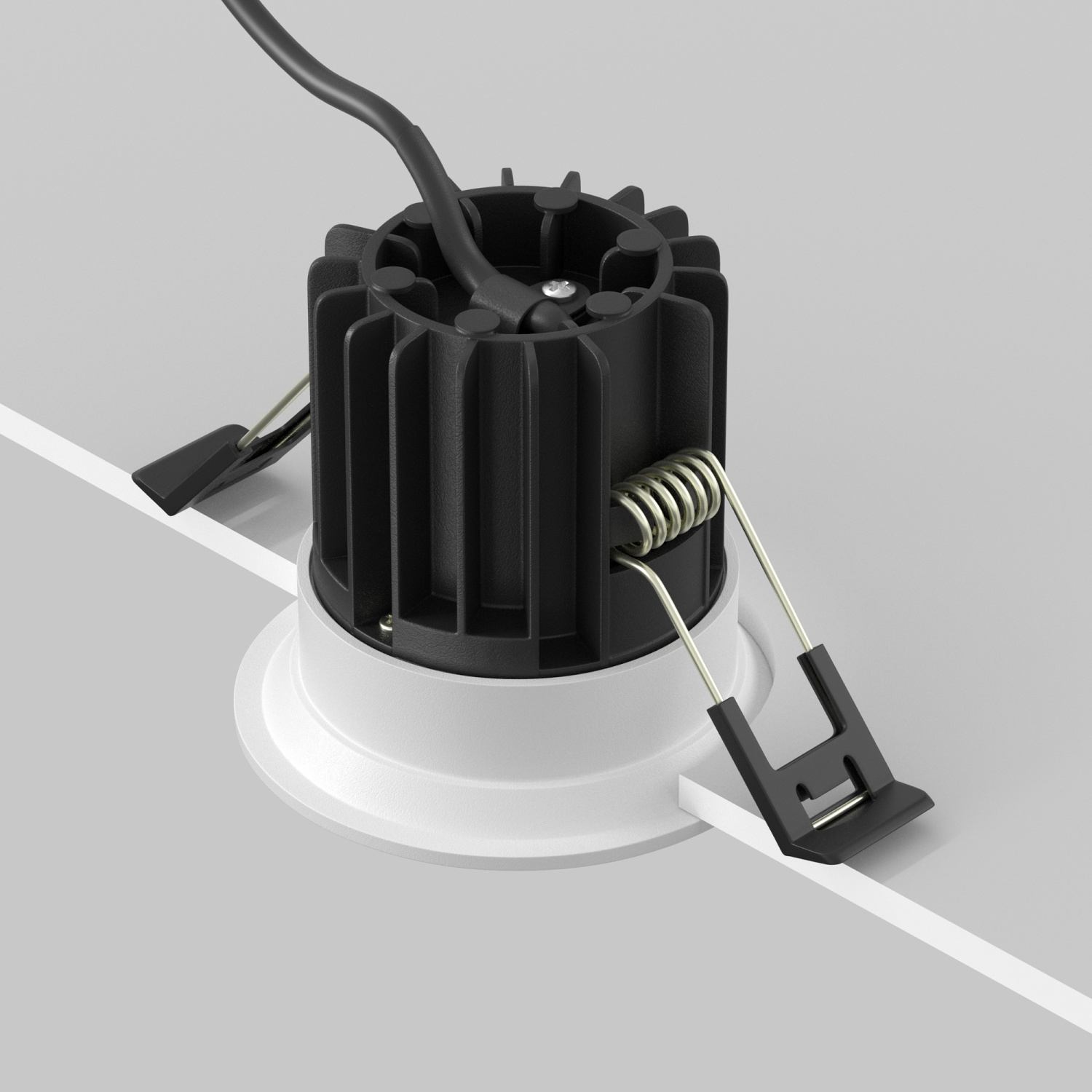 Maytoni Technical Round Встраиваемый светильник цвет: белый DL058-7W4K-W