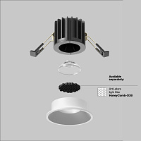 Maytoni Technical Round Встраиваемый светильник цвет: белый DL058-7W4K-W