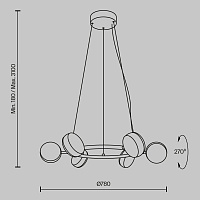 Maytoni Modern Mind Подвесной светильник цвет: черный MOD299PL-L60BC3K
