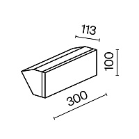 Maytoni Outdoor Brick Настенный светильник (бра) цвет: графит O436WL-L20GF3K