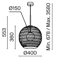 Maytoni Modern Cane Подвесной светильник цвет: черный MOD204PL-01B