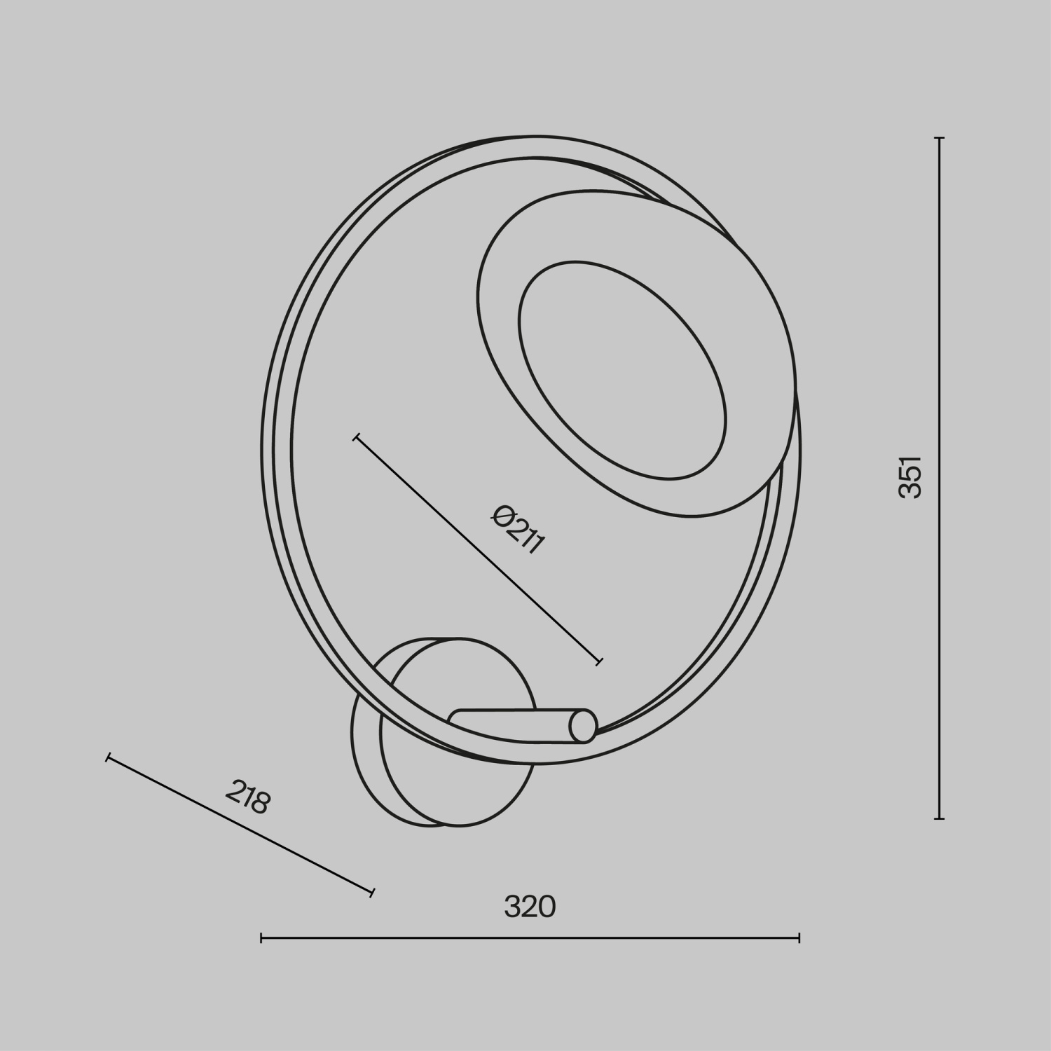 Maytoni Modern Lunare Настенный светильник (бра) цвет: латунь MOD327WL-L5BS3K1