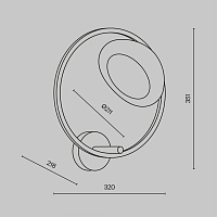 Maytoni Modern Lunare Настенный светильник (бра) цвет: латунь MOD327WL-L5BS3K1