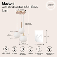 Maytoni Modern Basic form Подвесной светильник цвет: золото MOD321PL-03G1