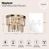 Maytoni Classic Revero Настенный светильник (бра) цвет: золото MOD085WL-01G