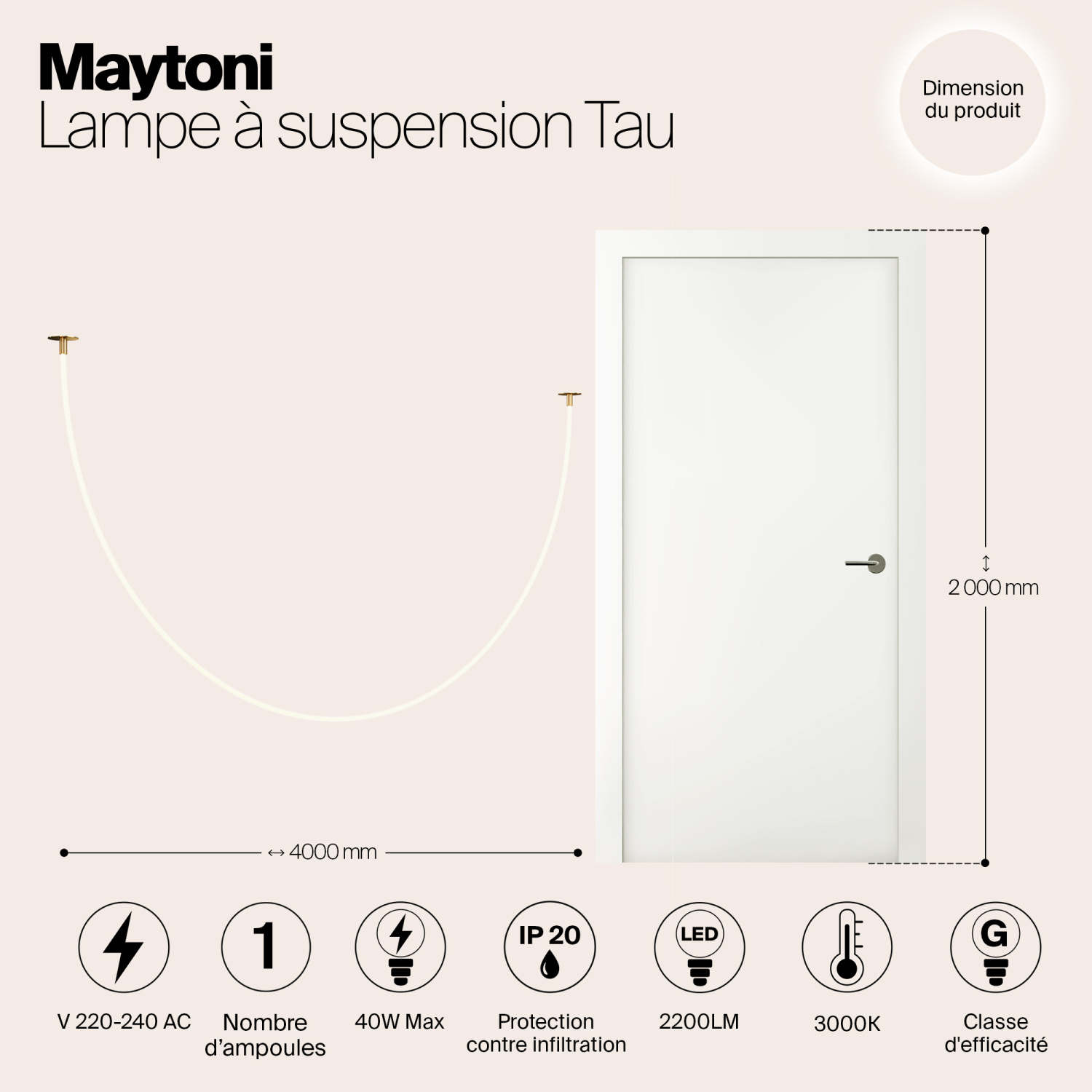 Maytoni Modern Tau Подвесной светильник цвет: золото MOD146PL-L40G3K