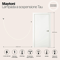 Maytoni Modern Tau Подвесной светильник цвет: черный MOD146PL-L40B3K