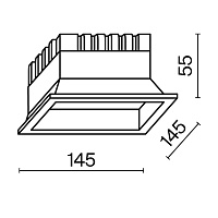 Maytoni Technical Okno Встраиваемый светильник цвет: белый DL056-18W3K-W