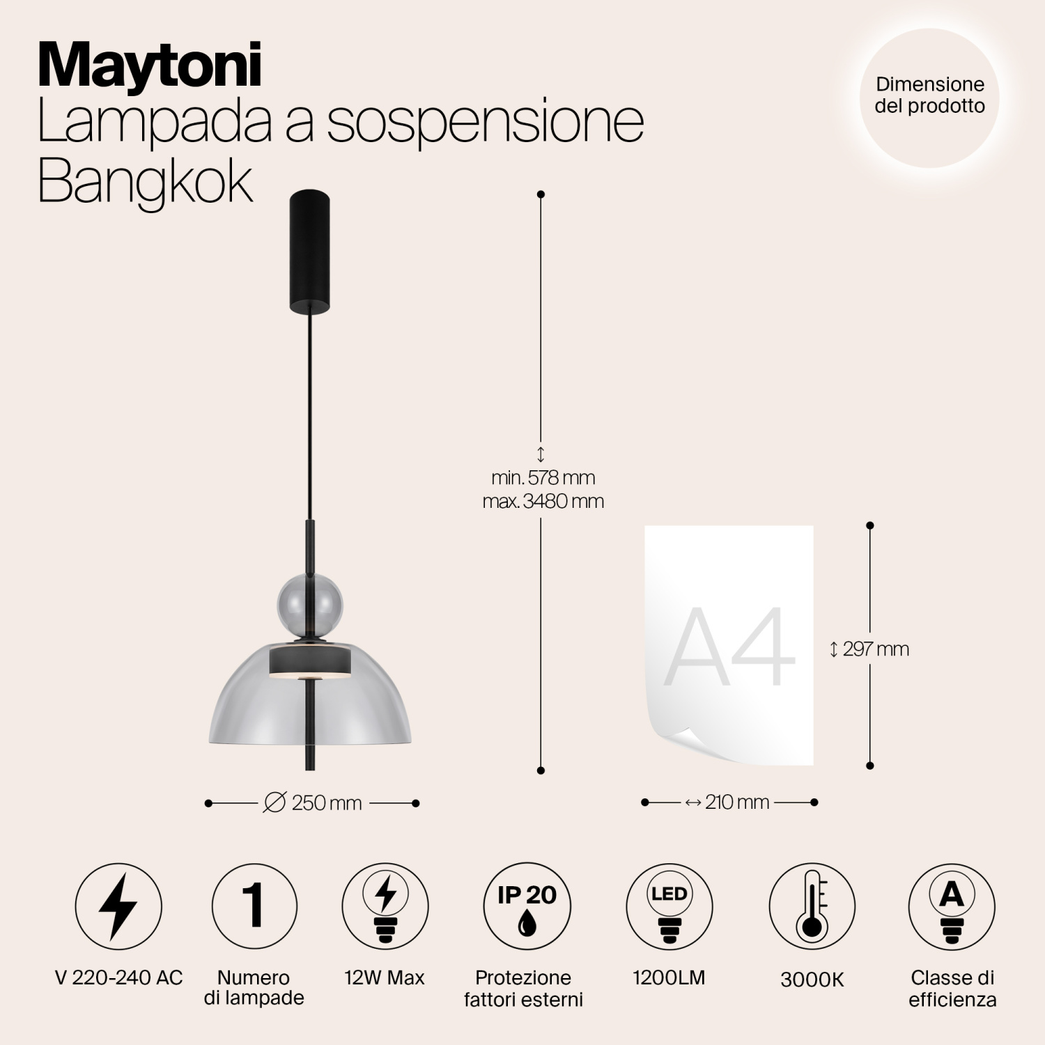 Maytoni Modern Bangkok Подвесной светильник цвет: черный MOD185PL-L11B3K1