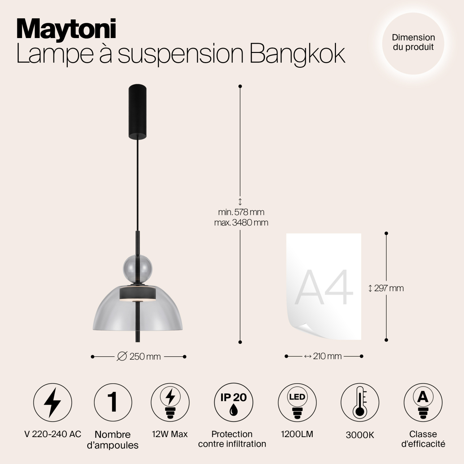 Maytoni Modern Bangkok Подвесной светильник цвет: черный MOD185PL-L11B3K1