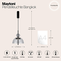 Maytoni Modern Bangkok Подвесной светильник цвет: черный MOD185PL-L11B3K1