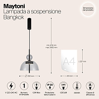 Maytoni Modern Bangkok Подвесной светильник цвет: черный MOD185PL-L11B3K1