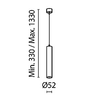 Maytoni Technical Focus LED Подвесной светильник цвет: черный P072PL-L12B4K-1