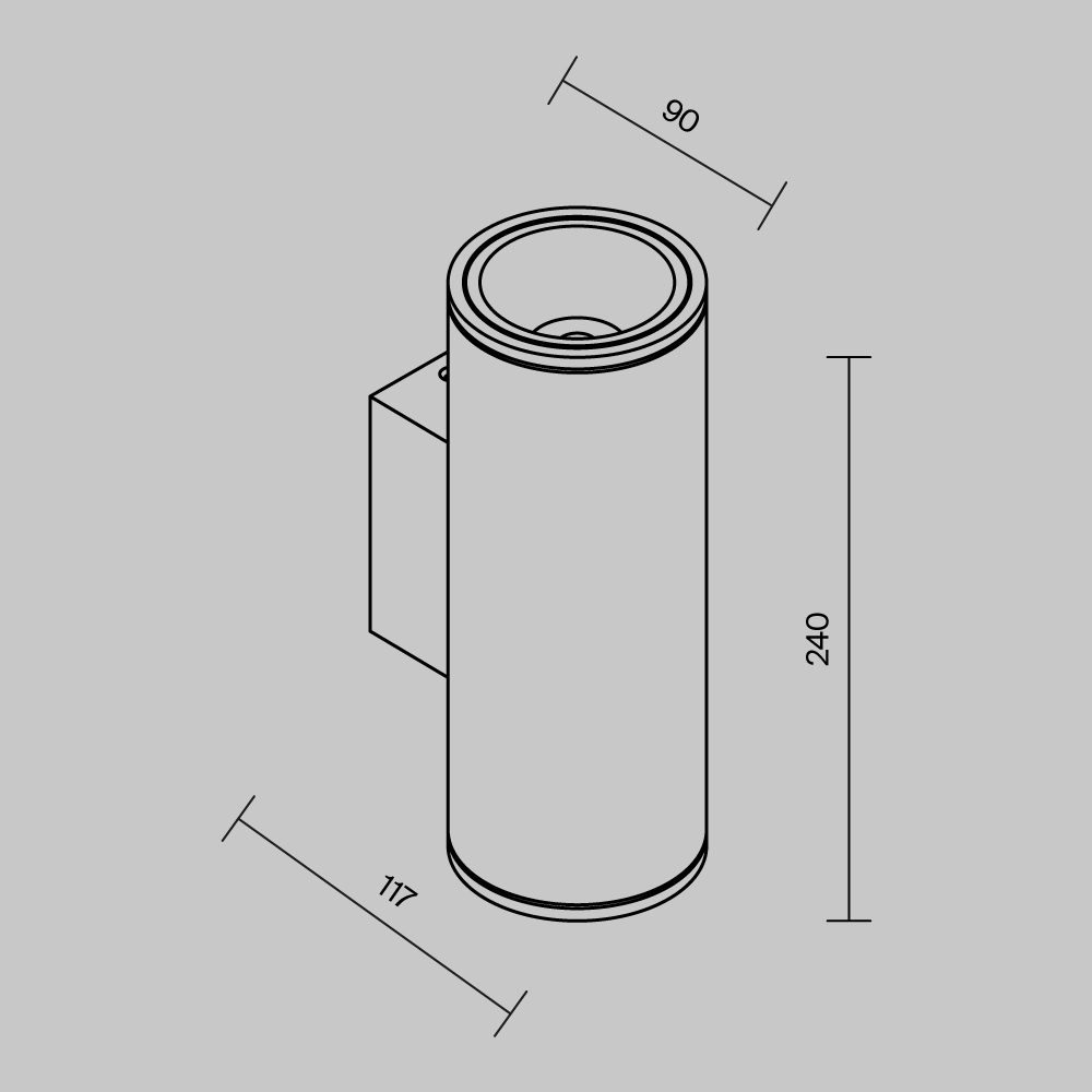 Maytoni Outdoor Shim Настенный светильник (бра) цвет: белый O303WL-L24W3K