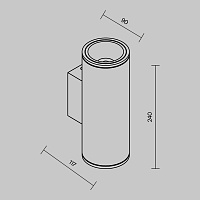 Maytoni Outdoor Shim Настенный светильник (бра) цвет: белый O303WL-L24W3K