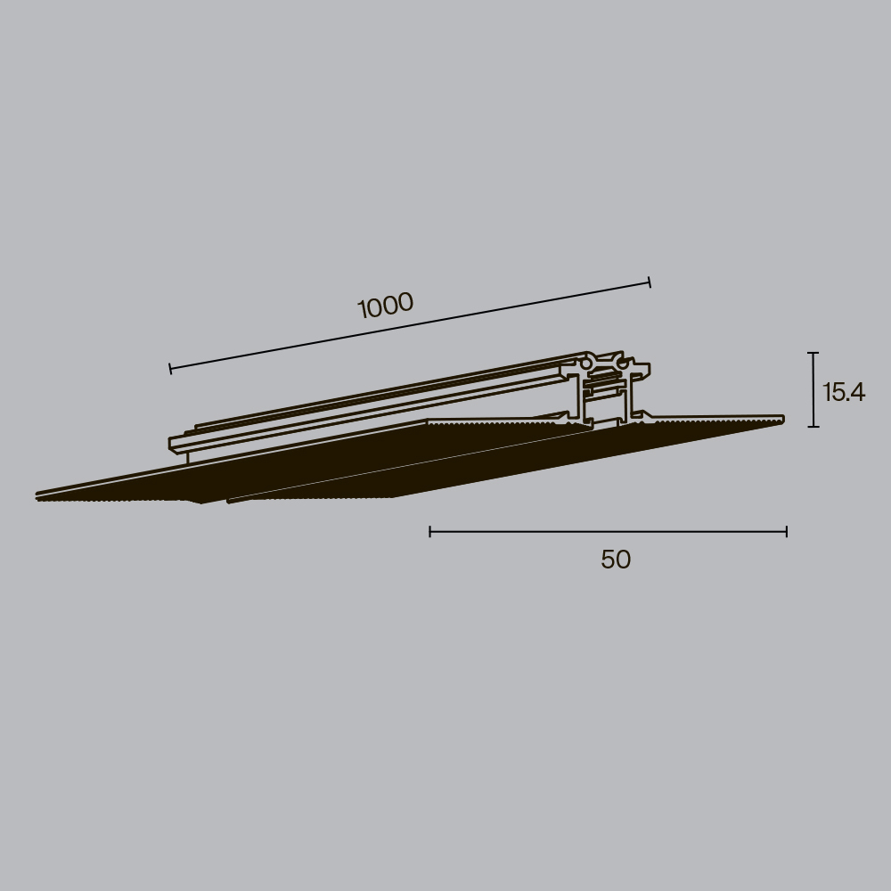 Maytoni Technical Busbar trunkings Levity Шинопровод встраиваемый цвет: черный TRX184-131B
