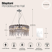 Maytoni Classic Hail Подвесной светильник цвет: хром MOD097PL-08CH