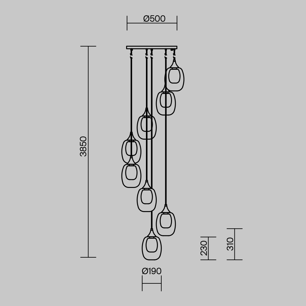 Maytoni Modern Aura Подвесной светильник цвет: латунь MOD016PL-08BS1