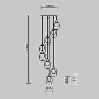 Maytoni Modern Aura Подвесной светильник цвет: латунь MOD016PL-08BS1